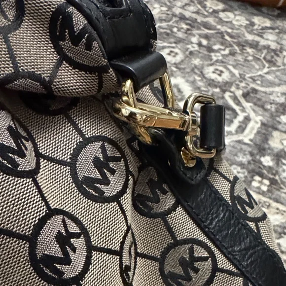 Michael Kors Tan and Black Satchel - Picture 5 of 6